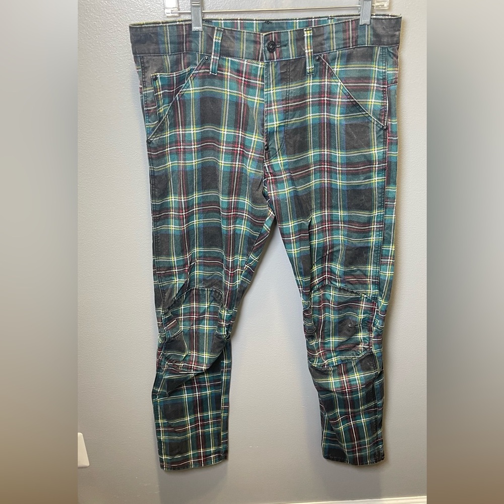 G-Star Raw Men's Pharrell Williams 5622 Tapered Royal Stewart Tartan Size 32x32